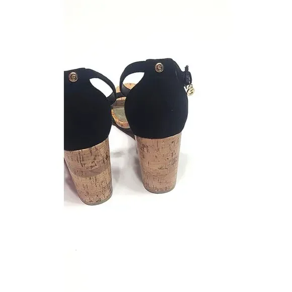 G by Guess Shantel chunky heel black sandals women's 6.5 - Picture 4 of 9